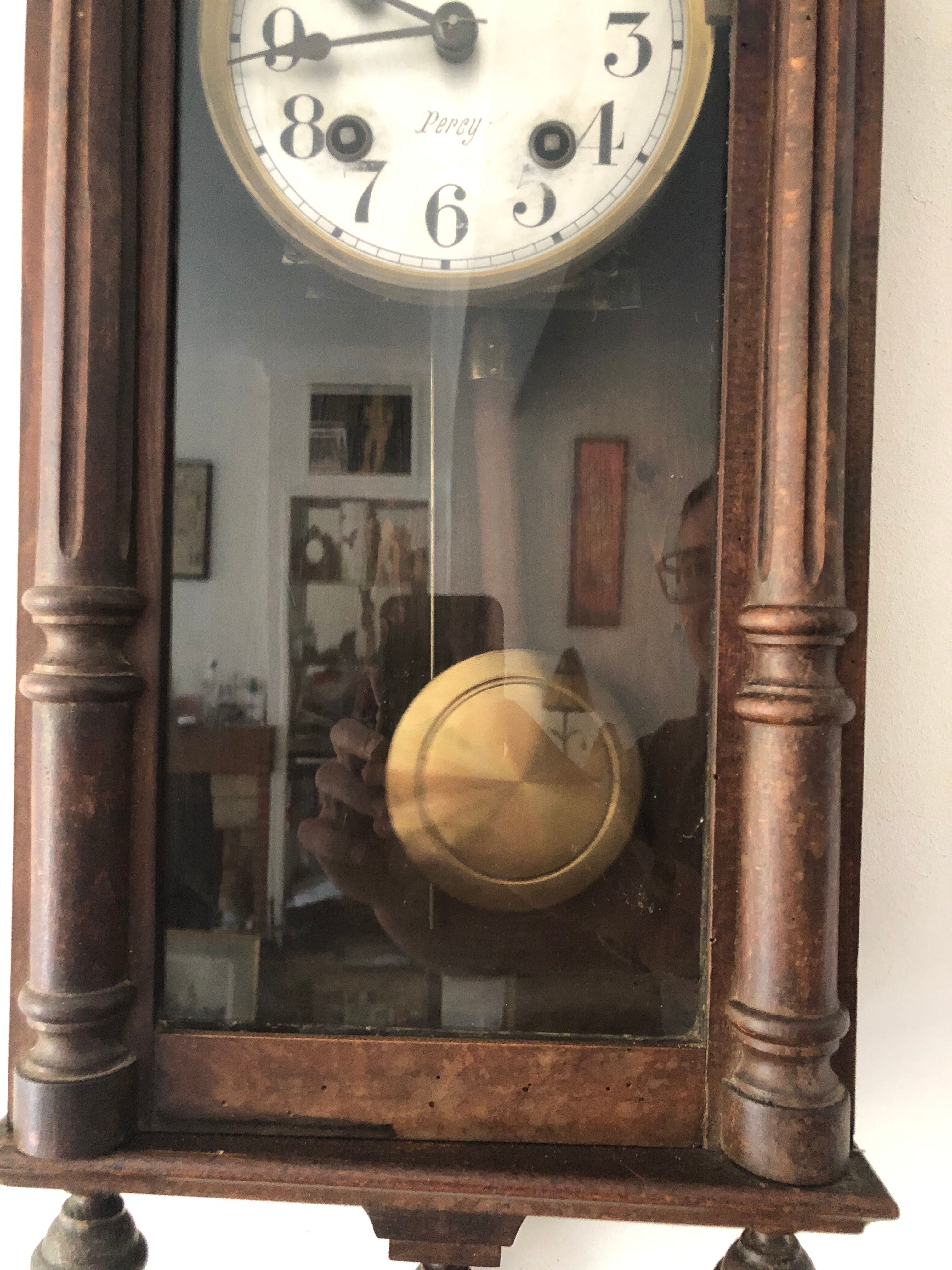 Antique wall chime clock