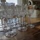Lot de 12 verres à vin blanc vintage en cristal italien modèle Capri avec boites d'origine