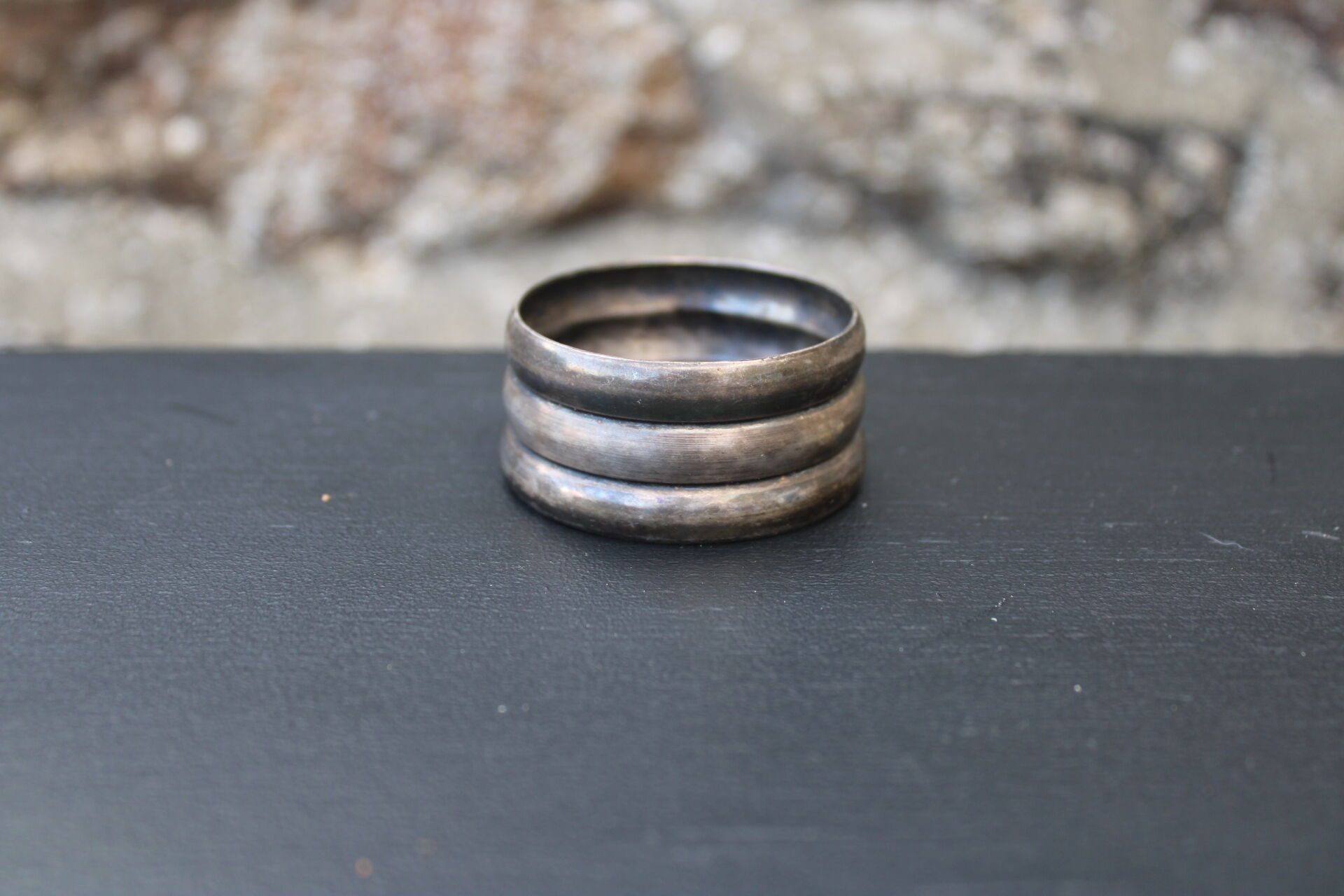 Silver metal towel ring