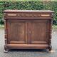 Henri II two-door sideboard in solid wood and marble