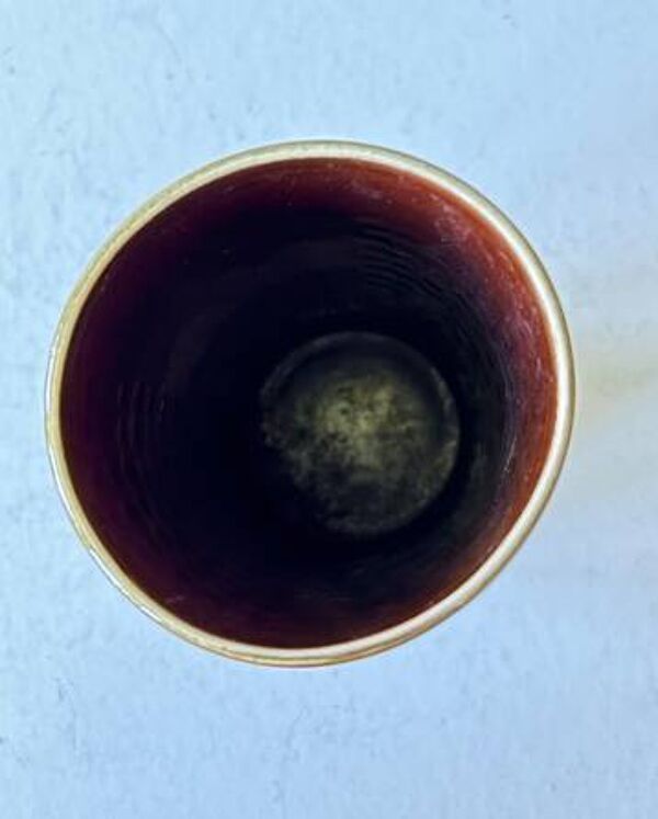 Vase ''Kub 6'' en céramique vert olive par Gunnar Nylund pour Rörstrand, anné
