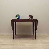 Table en acajou, design danois, années 1970, production : Danemark