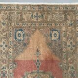 Vintage turkish oushak rug 187x91 cm carpet