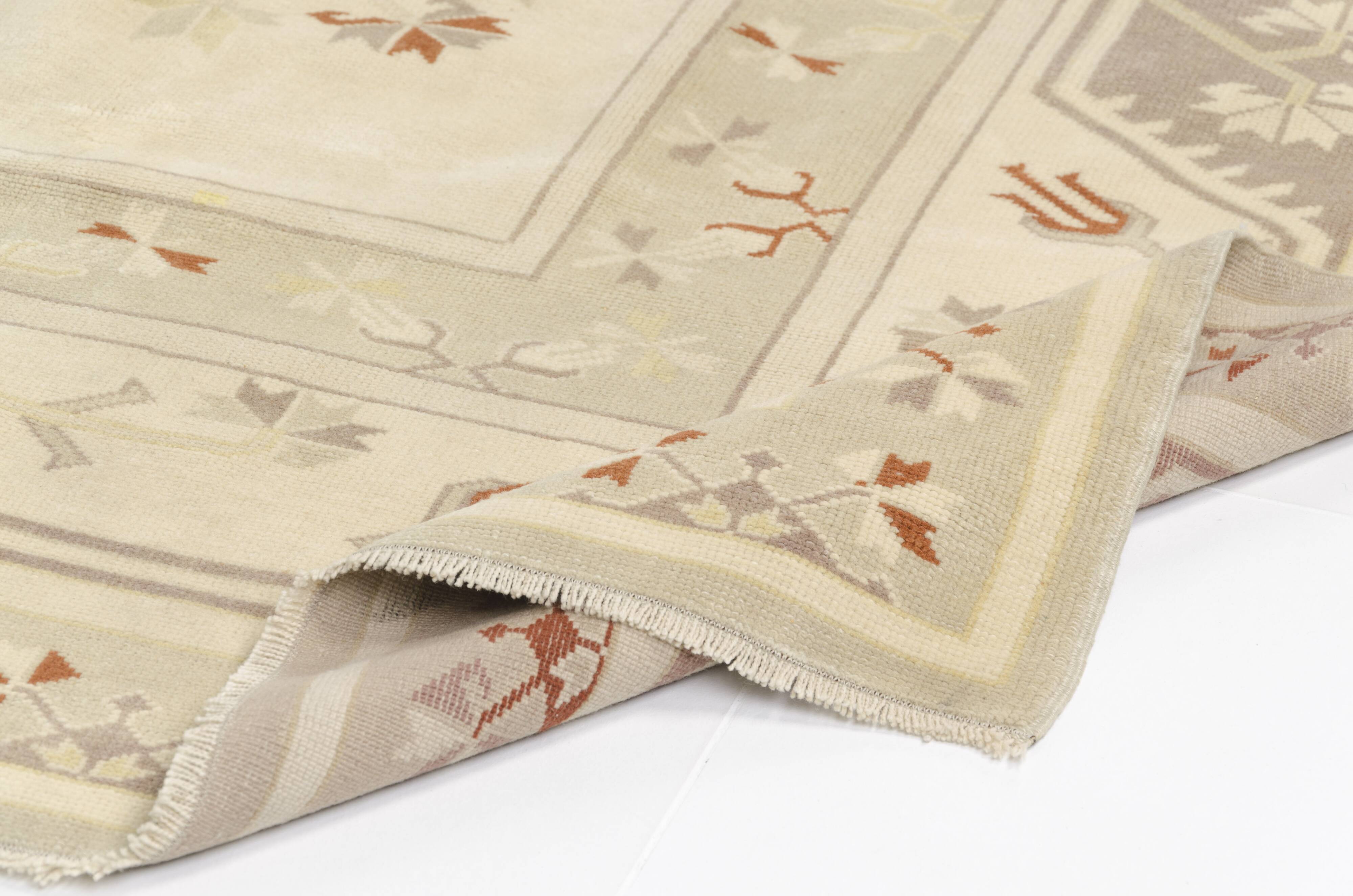 Oushak Handknotted Wool Carpet
