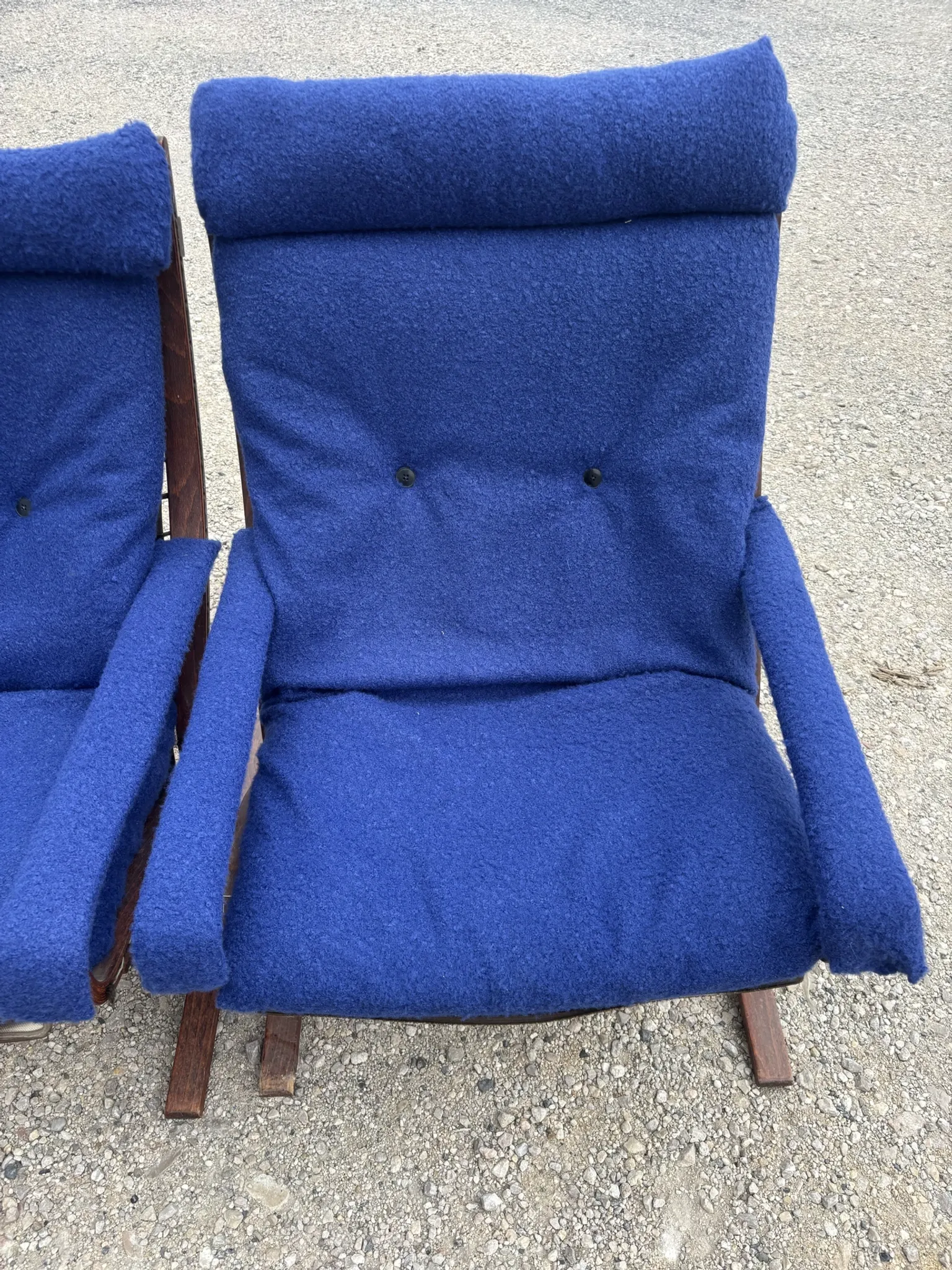 Pair of Siesta armchairs by Ingmar Relling, vintage Scandinavian design.