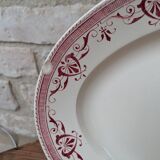 Old oval serving dish, Amiral Creil and Montereau Terre de Fer model