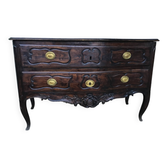Louis XV sauté pan curved on all sides with 2 drawers on the front