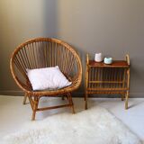 Shell vintage rattan chair
