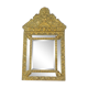 Antique Cushion Mirror Repousse Mirror Facet France 19th Century