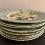 8 dessert plates in late 19th century dabbling