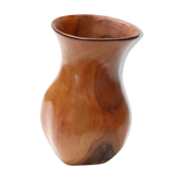 Vase asymétrique en bois, années 60