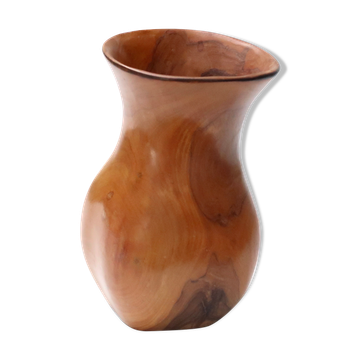Asymmetrical wooden vase, 60s
