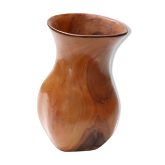 Asymmetrical wooden vase, 60s