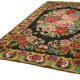 Handwoven Vintage Bessarabian Black Kilim 218 cm x 387 cm - 23259