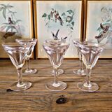 Vintage bistro glasses known as "deceivers" or "thieves" (set of 6)