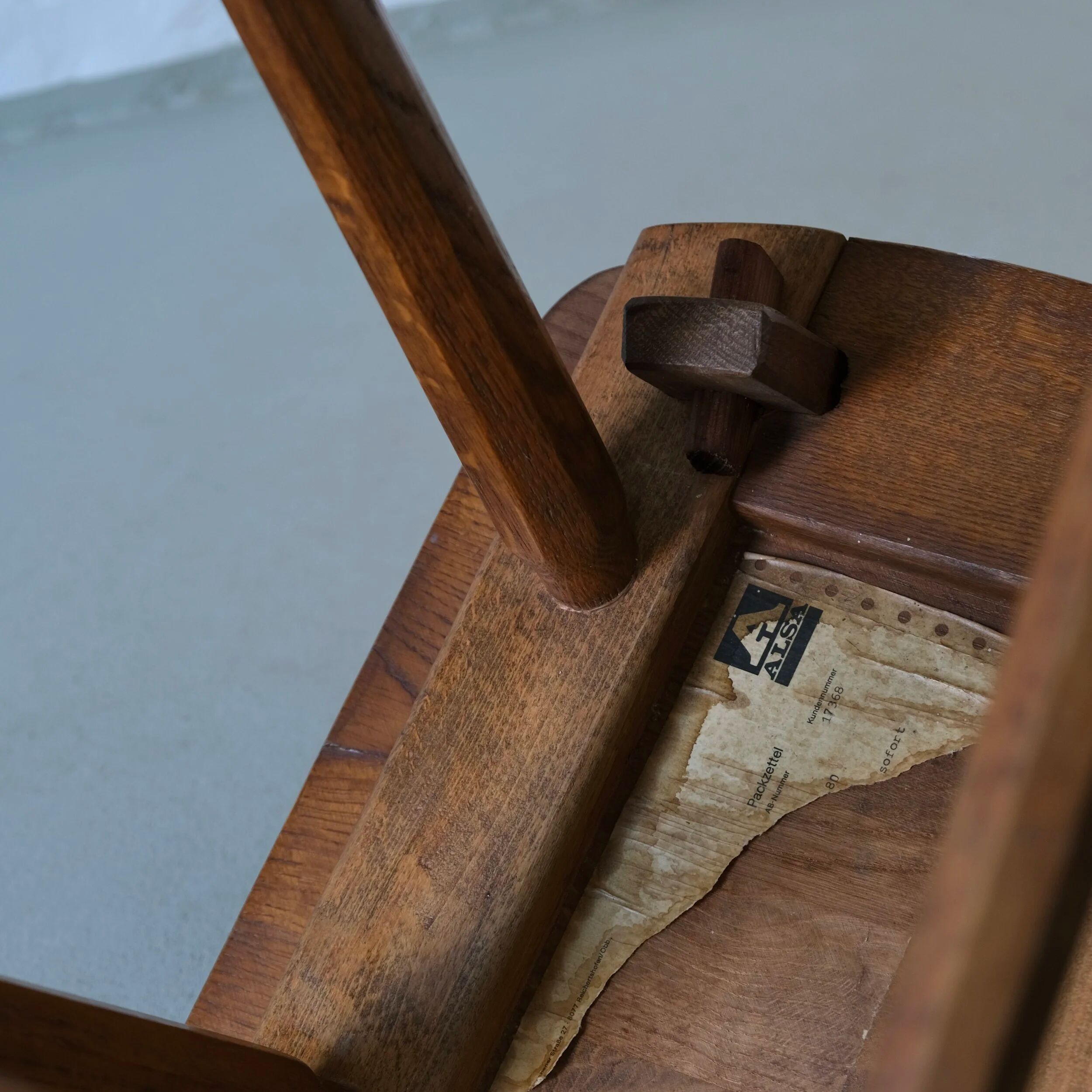 Brutalist oak bar chair | Germany | 1950s