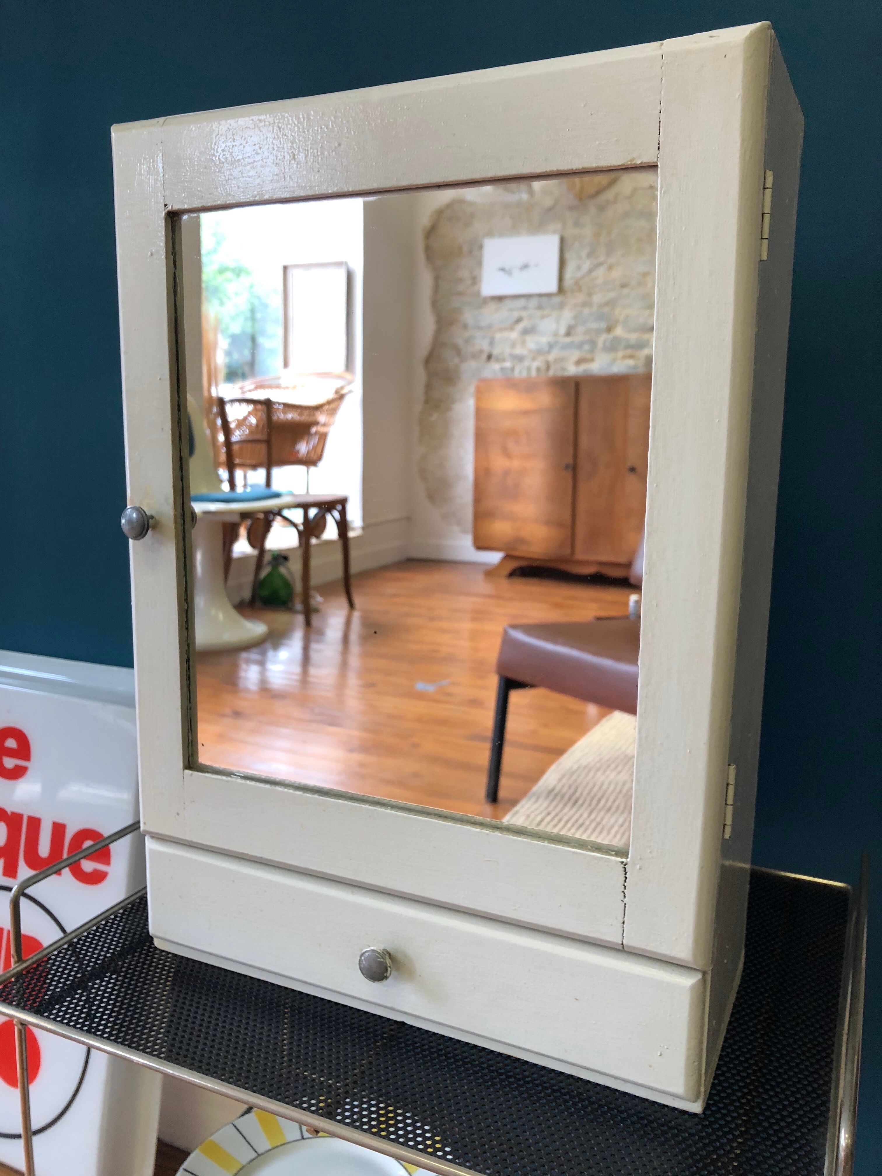 Wooden medicine cabinet