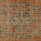 One-of-a-kind turkish handwoven vintage rug - rustic vintage charm 300x 191 cm