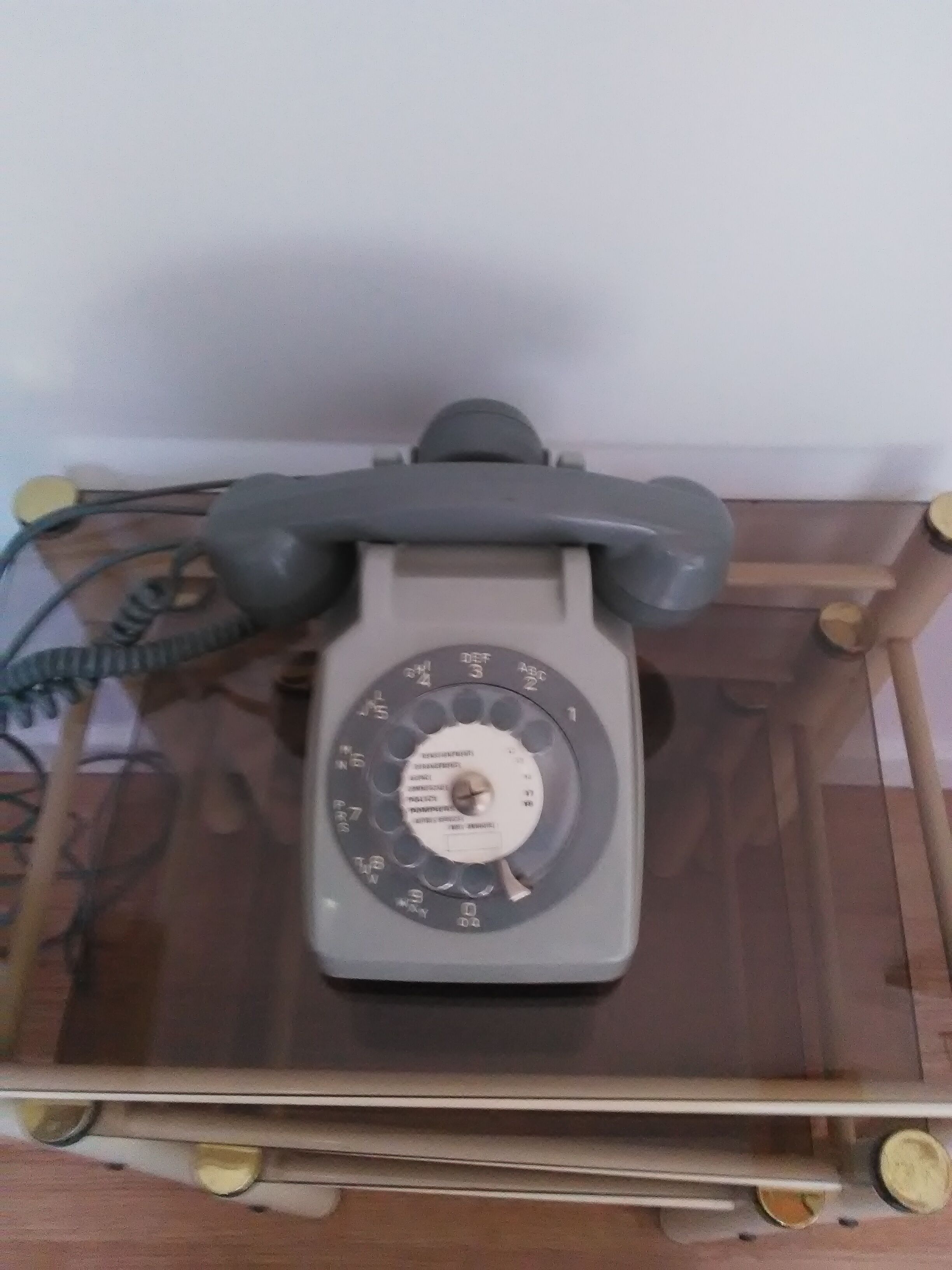 Vintage grey dial phone