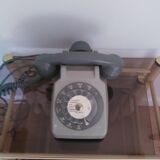 Vintage grey dial phone