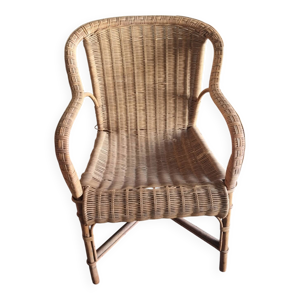 fauteuil en rotin de - 1970