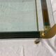 Table basse verre et laiton