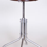 Restored Beech Swivel Piano Stool by Mücke - Melder, Czechia, 1930s