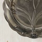 1900 Art Nouveau pewter plate