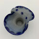 Vintage basket in traditional Alsace stoneware, cobalt blue flower patterns - 1970s.