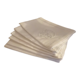 6 openwork napkins cotton mixed race 47 x 47 flower decoration