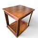Table d’appoint / desserte Art déco en bois sur roulettes