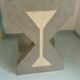 Pedestal / High side table in polished concrete – Unique artisan piece.