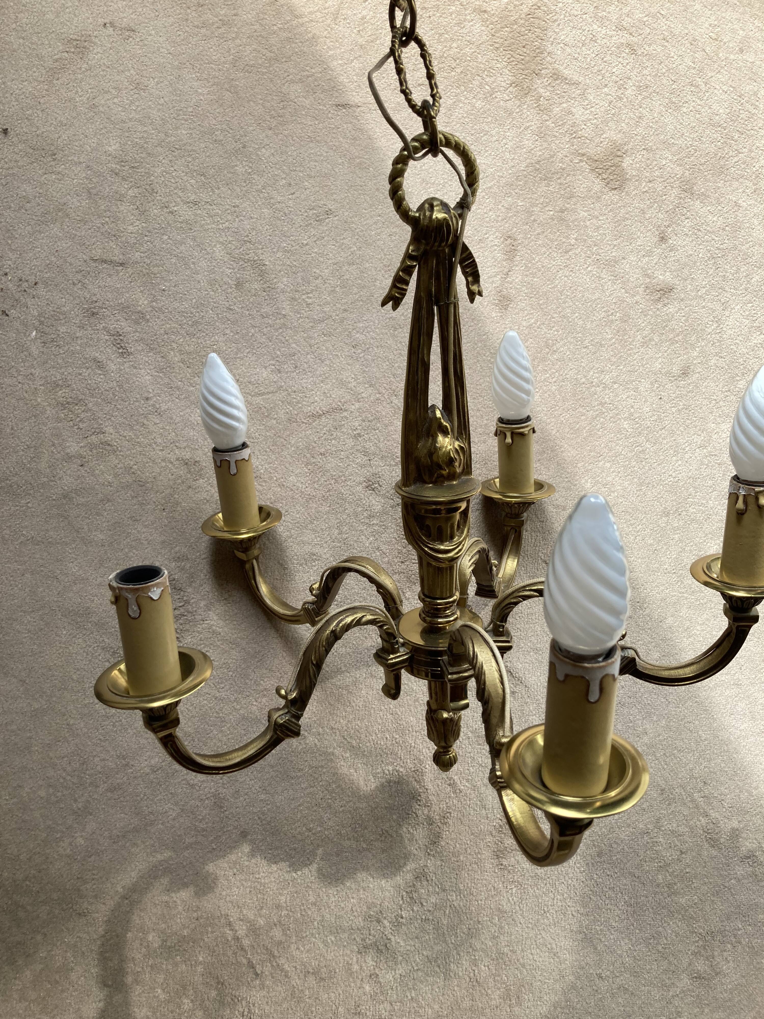 Lustre style Louis XV en bronze