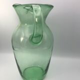 Broc vintage in glass green 25 cm