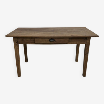 Small walnut farm table with spindle legs