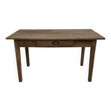 Small walnut farmhouse table with spindle legs