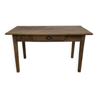 Small walnut farm table with spindle legs