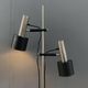 double shaded metal floorlamp by J. Hoogervorst for Anvia Netherlands