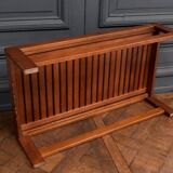 Wooden slatted coffee table 1980 removable top