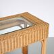 1970s Wicker with bamboo console table from italy