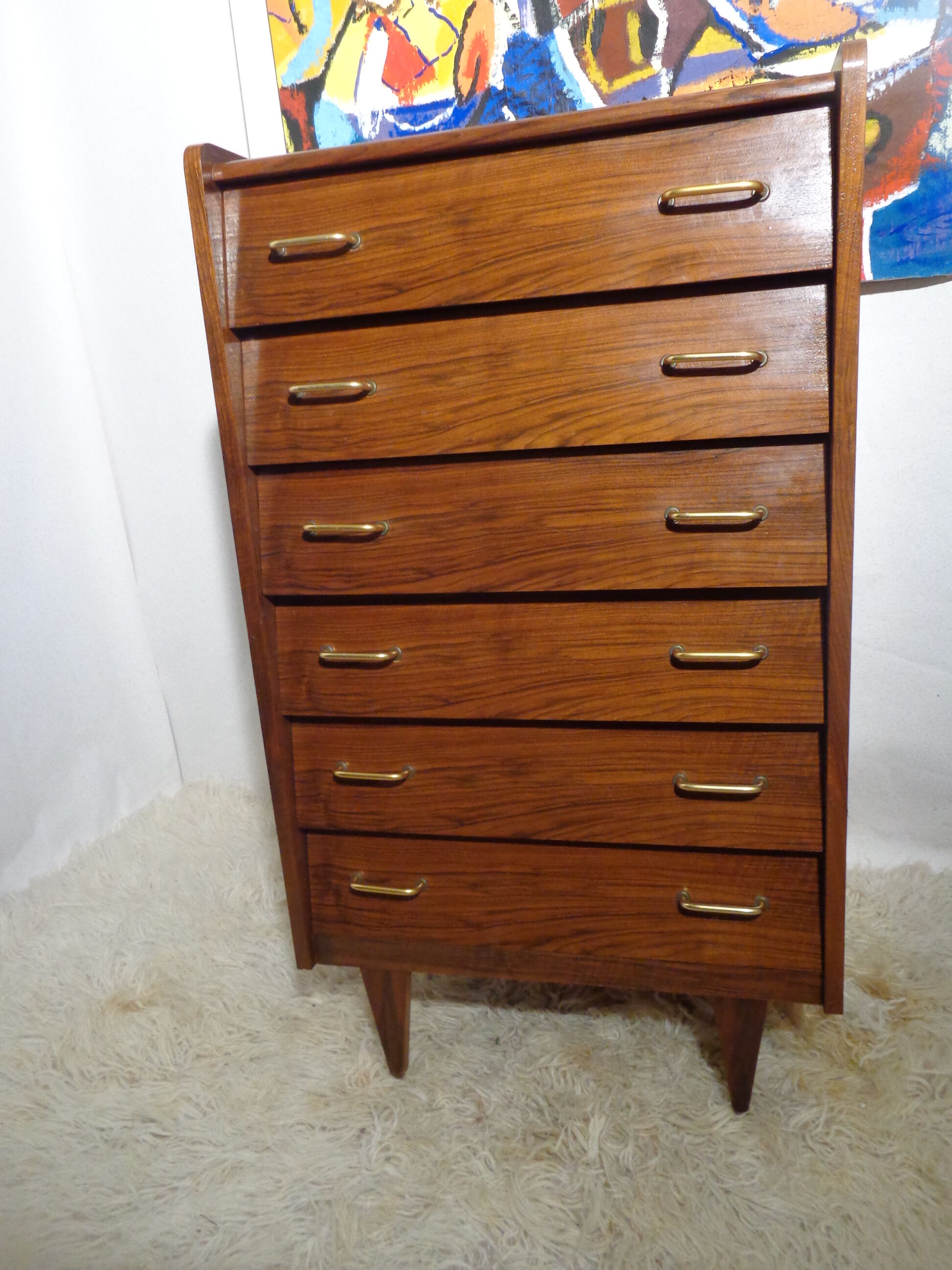 Vintage rag chest of drawers from the 60s