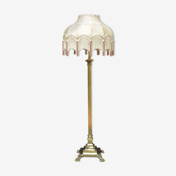 Victorian brass floor lamp