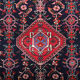 Tapis persan vintage fait à la main tapis traditionnel rouge bleu laine - 117x160cm