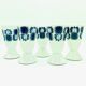 Series of 5 mazagrans or porcelain cups from Limoges