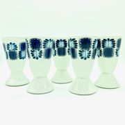 Series of 5 mazagrans or porcelain cups from Limoges