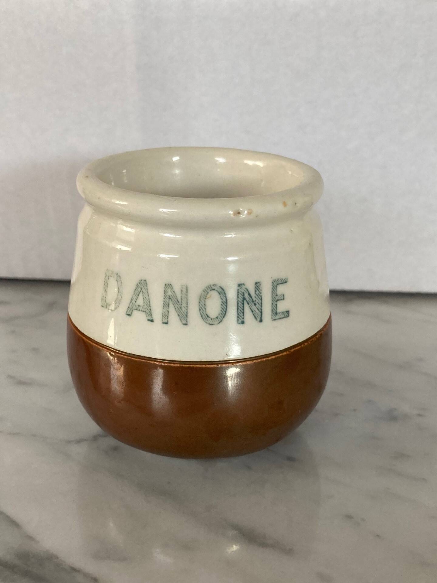 Danone stoneware pot