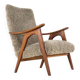 Mid century Armchair brown doodle - fully restored one of a kind piece
