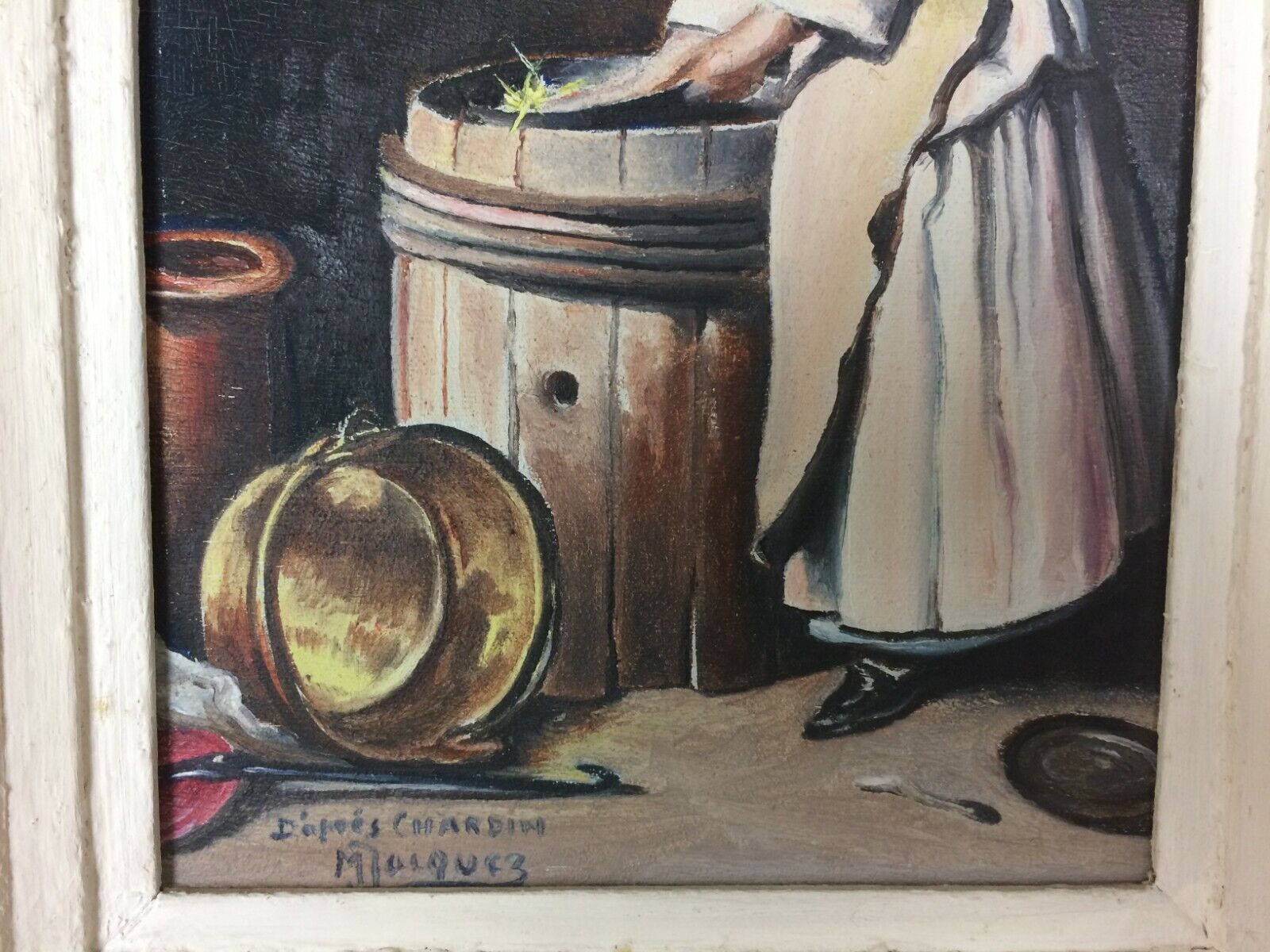 Painting The Scrubber painting on wood reproduction