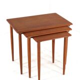 Set of 3 danish nesting tables - danish mid century modern design