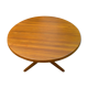Danish solid teak round coffee table, 1970s